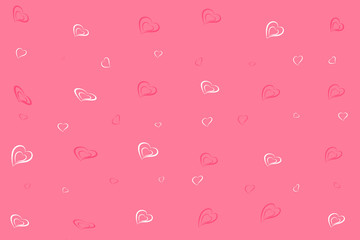 Valentine's Day Background with Hearts. 3d Rendering
