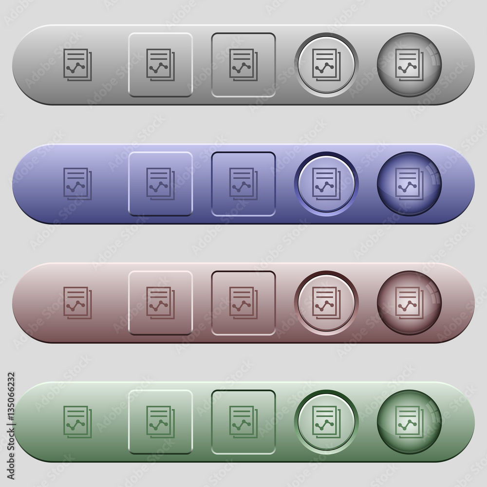 Poster report with graph icons on menu bars