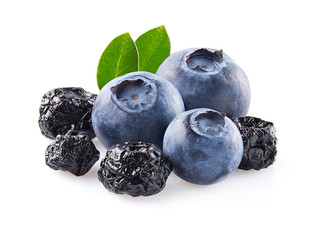 Blueberries fresh and dried