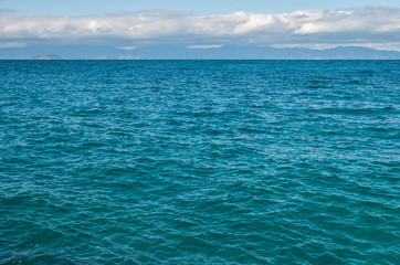 Agitated sea surface