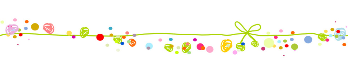 Band Banner Schleife Bunt Farbig Konfetti Hintergrund Vektor