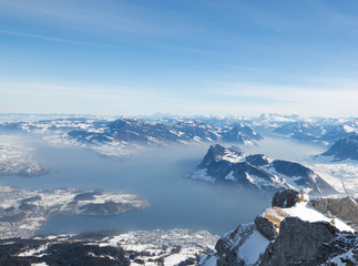 Berge beim Pilatus in der Schweiz