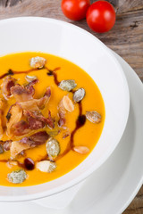 Yellow pumpkin soup