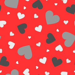 Seamless colorful hearts pattern. Valentiness day background.