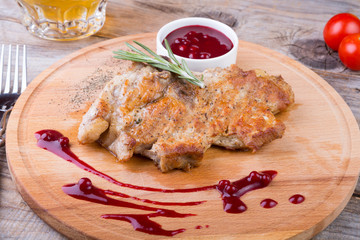 Fried pork steak