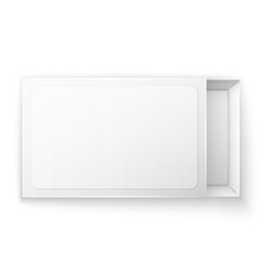 Blank empty white paper packaging