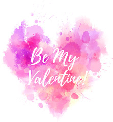 Watercolor imitation heart