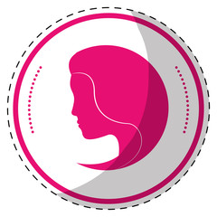 Fucsia symbol feminist defense image, vector illustration design