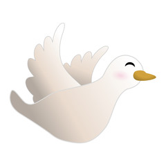 White dove icon image design, vector illustration