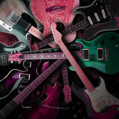 Obraz na płótnie Canvas Electric guitars background