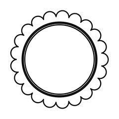 figure flower shape label image, vector illustration design