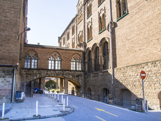 Fototapeta premium Hospital de la Santa Creu y Sant Pau en Barcelona,Cataluña,España