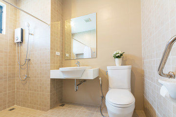 toilet and bathroom