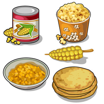 Delicious and nutritious corn set in five types