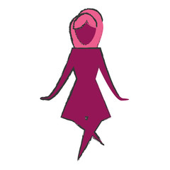color abstract woman icon image vector illustration design