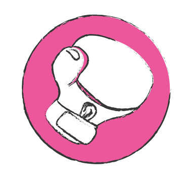 symbol boxing glove icon design, vector illustration image