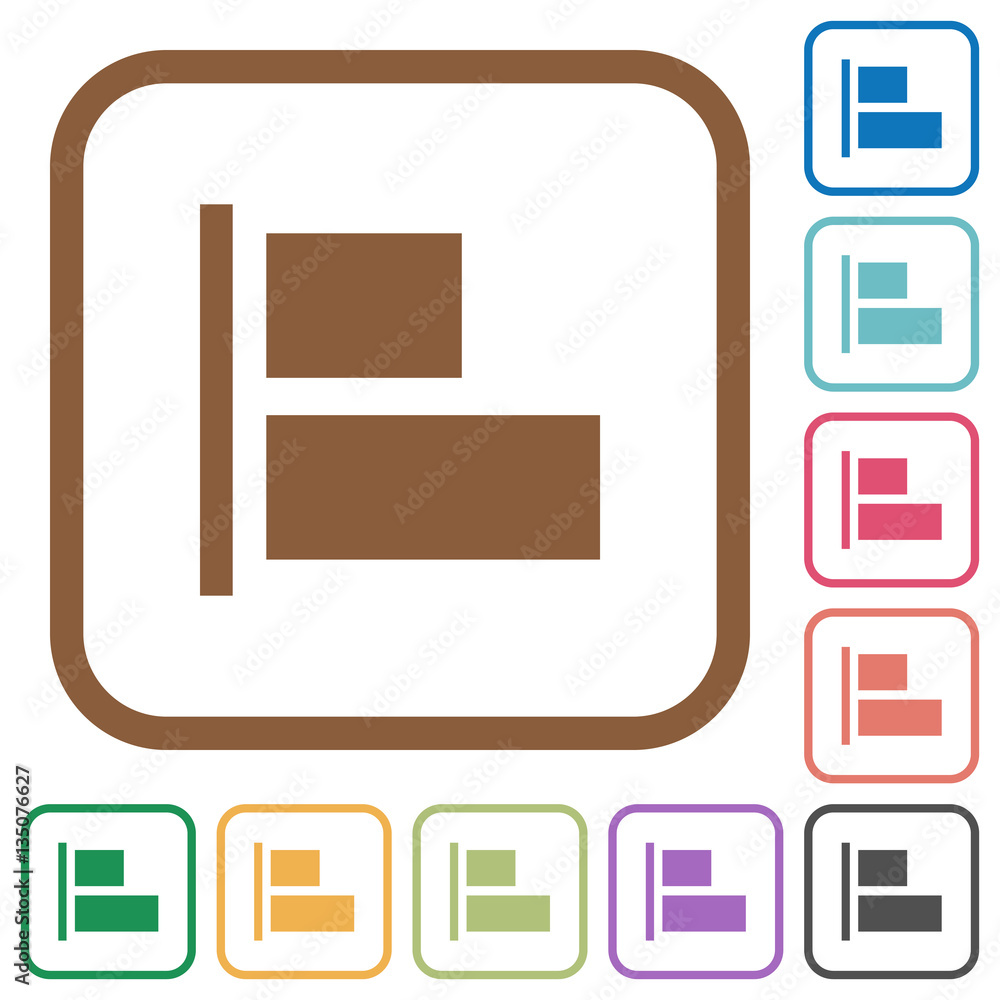 Poster align to left simple icons