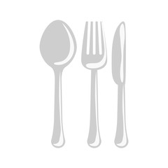 Gray cutlery icon image design, vector illustration