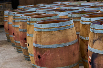 Fototapeta premium Wine and Whiskey Barrels