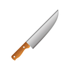 Silver knife cook icon image, vector illustration