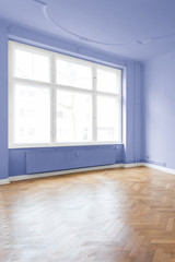 Naklejka na ściany i meble empty room with wooden floor