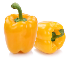 Paprika Paprikas gelb frisch Gemüse Freisteller freigestellt is