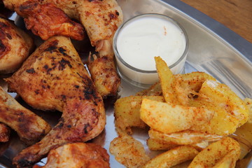 Leckeres Hähnchen gebraten