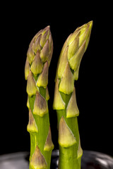 Fresh organic asparagus macro photography