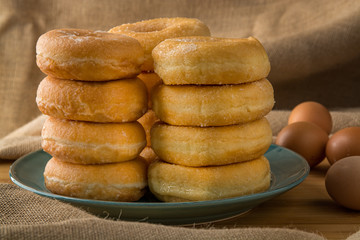 pille of fresh donuts