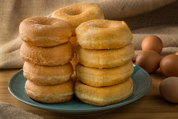 pille of fresh donuts