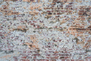 Brick house with old wall