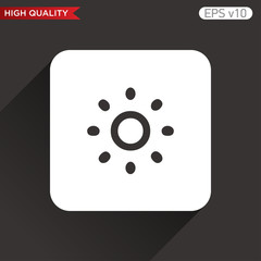 Colored icon or button of brightness symbol with background