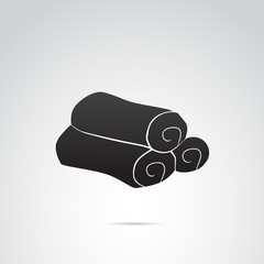 Towel vector icon.