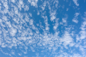 Altocumulus cloudscape on blue blue sky, Beautiful Cirrocumulus
