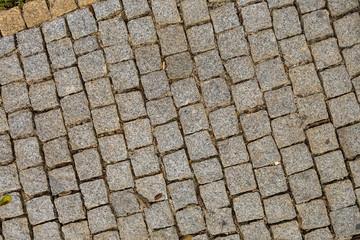 old cobbles brick wall background texture pattern