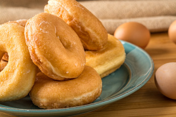 pille of fresh donuts