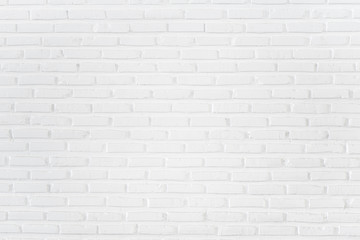 White brick wall background and texture