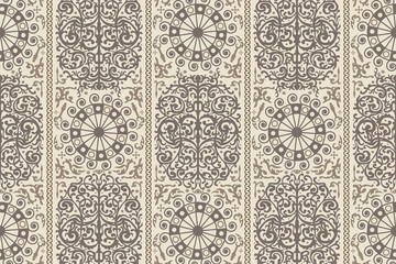 Beige ancient vintage seamless ornamental texture. Vector illustration