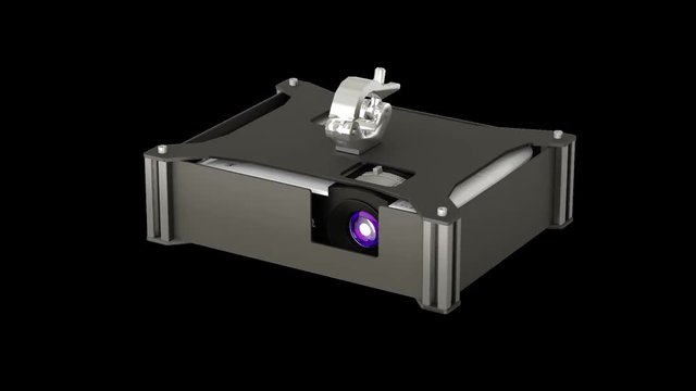 video projector in projector case