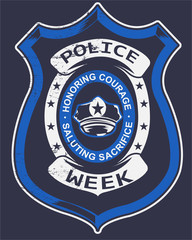 Police badge Typography, Tshirt design, vector art, layered Eps 10