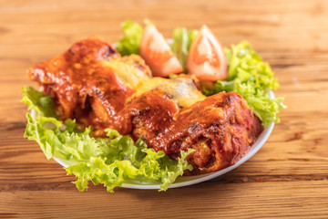 chicken baked in pastry with cheese