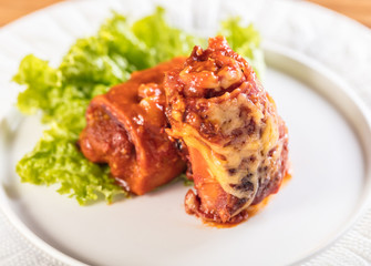 chicken baked in pastry with cheese