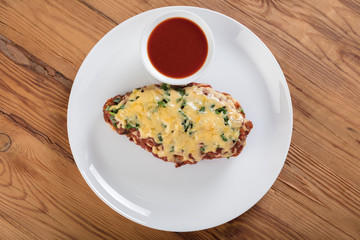 baked chicken fillet with cheese