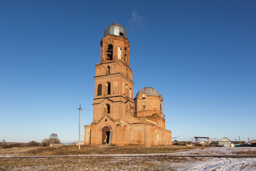 BOGORODSKOYE VILLAGE, PENZA REGION, RUSSIA -  RUSSIA - OCTOBER 31, 2015: The Church of the Kazan Icon of the Mother of God. Built in 1793.