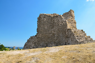 Fototapeta na wymiar A fragment of ancient buildings.