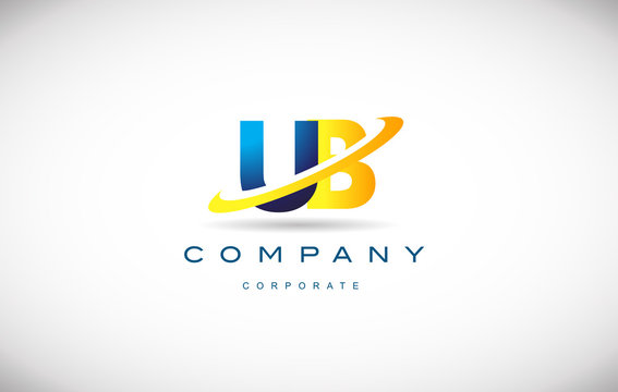  Alphabet Letter UB U B Logo Vector Icon Design