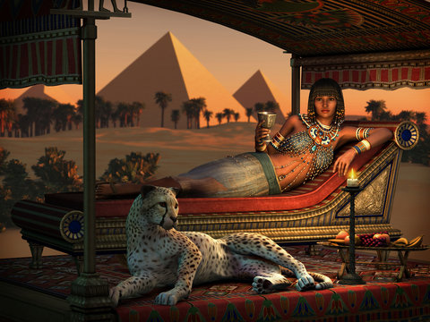 Dinner at the Pyramids, 3d CG