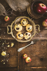 Chocolate chips and almond muffins