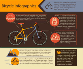 Bike infographic. Vector illustration.