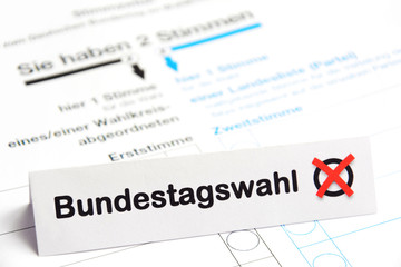 Stimmzettel Bundestagswahl
